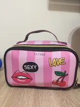 FUDEAM-Bolsa de cosméticos portátil de cuero para mujer, almacenamiento de artículos para la higiene de viaje, bolso organizador, estuche de maquillaje impermeable para mujer