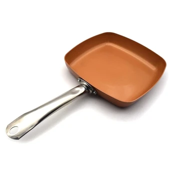

Red Copper Frying Pan Non-stick 22 cm/ 24cm Gas Fry Pan WITH CERAMIC COATING