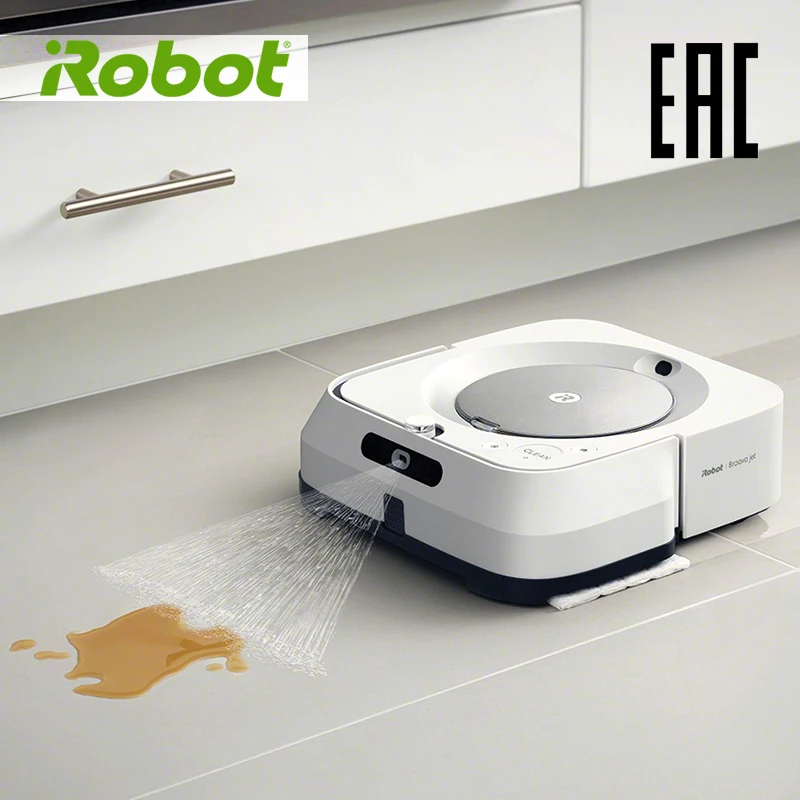 iRobot Braava Jet M6 - Робот полотер для ежедневной влажной уборки полов дома | Бытовая
