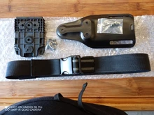 Correa de banda para pierna táctica QLS 19 22, adaptador de cartuchera para pistola Safa Glock 17 Beretta M9, cinturón de cintura para pistola de caza