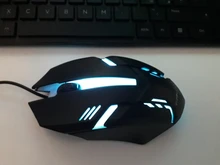 S1 USB Wired Gaming Mouse 7 Colors LED Backlight Ergonomics Gamer Mouse Flank Cable Optical