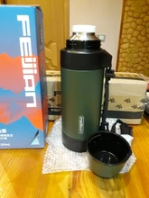 FEIJIAN Military Thermos, Travel Portable Thermos For Tea, Large Cup Mugs for Coffee,
