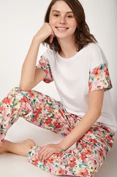 

Happiness ist. Women's Print Viscose Pajamas set