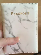 Funda de pasaporte de estilo de mármol Vintage para hombre y mujer, porta pasaporte impermeable, cubierta de identificación, porta pasaporte de alta calidad