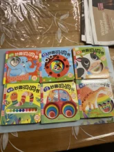 Juego de 6 libros para niños, libro de fotografía bilingüe, chino e inglés, 3D, tres dimensiones, lectura