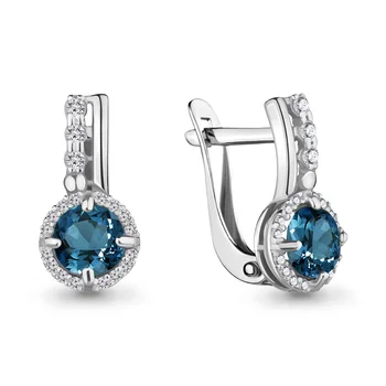

Earrings from silver with Topaz London