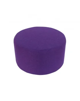 

Mobili Rebecca Footstool Pouf Padded Wood Fabric Purple Modern 25x45x45