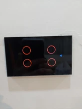 Interruptor táctil inteligente con WIFI, Control remoto inalámbrico con aplicación Smart Life, estándar US, 1/2/3 / 4 entradas