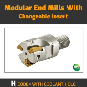 

MT90 APKT11 D20 M10 L30 Z03 H-WITH COOLANT HOLE Modular End Mills With Changeable Insert