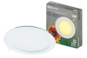 

Lamp ultra-thin recessed LED "Recessed" ITS (white) 12 W 3000 K TDM
