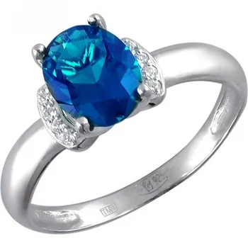 

Esthete ring with sapphire and cubic zirconia