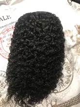 Younsolo-pelucas de cabello humano brasileño Remy para mujeres negras, diadema con ondas, sin pegamento, peluca y bufanda, 8-28 pulgadas