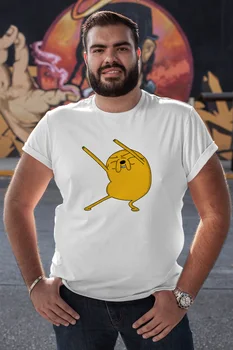 

Angemiel Wear Dancing Jack White Men 'S Cotton Big Size T-Shirt