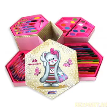 

Creative Set for drawing 46 items (color-pink)