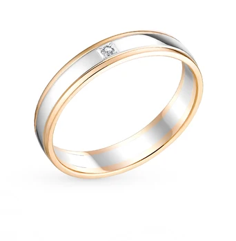 

Gold ring with diamonds sunlight sample 585