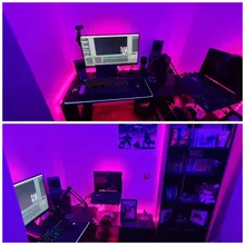 Tira de luces LED inteligente Tuya, con WiFi, RGB, 12V, 5050, funciona con Alexa, Google, Control remoto por voz, 30LED/m, cambio de Color