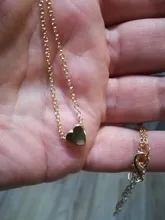 Collar con colgante de corazón pequeño para mujer, cadena y corazón corto, regalo, étnicos bohemios, collar de Gargantilla al por mayor