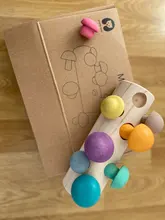 Bloques de arcoíris de madera Montessori para bebé, juego de recolección de setas, juguetes educativos de madera para bebé, ensamblaje a juego con forma de desarrollo