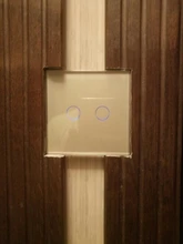 Glass-Panel Wall-Touch-Switch Livolo 2-Gang Crystal White for VL-C7-C2-11 