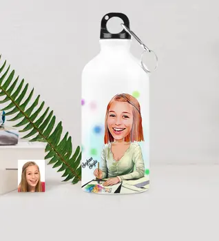 

Personalized Women 'S Graphic Designer Caricature Of Metal Water bowl (500 ml.)