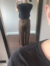 2021 Retro de Color sólido salvaje recto ancho pierna Pantalones mujer primavera nueva moda Coreana de cintura alta pantalones largos