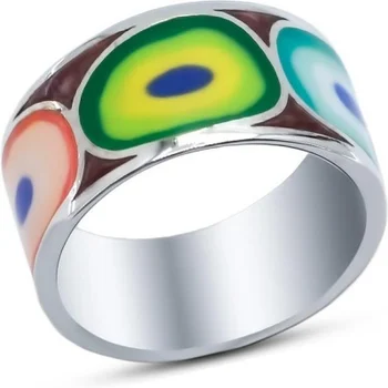 

Silver Wings enamel ring in silver
