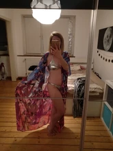 Kimono Cardigan Cover-Up Chiffon Tunic Swim-Suit Beach-Wear Bohemian-Printed Long Women