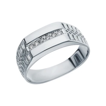 

Silver ring with cubic zirconia sunlight sample 925