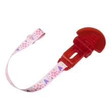 Прищепка для соски-пустышки КУРНОСИКИ с лентой