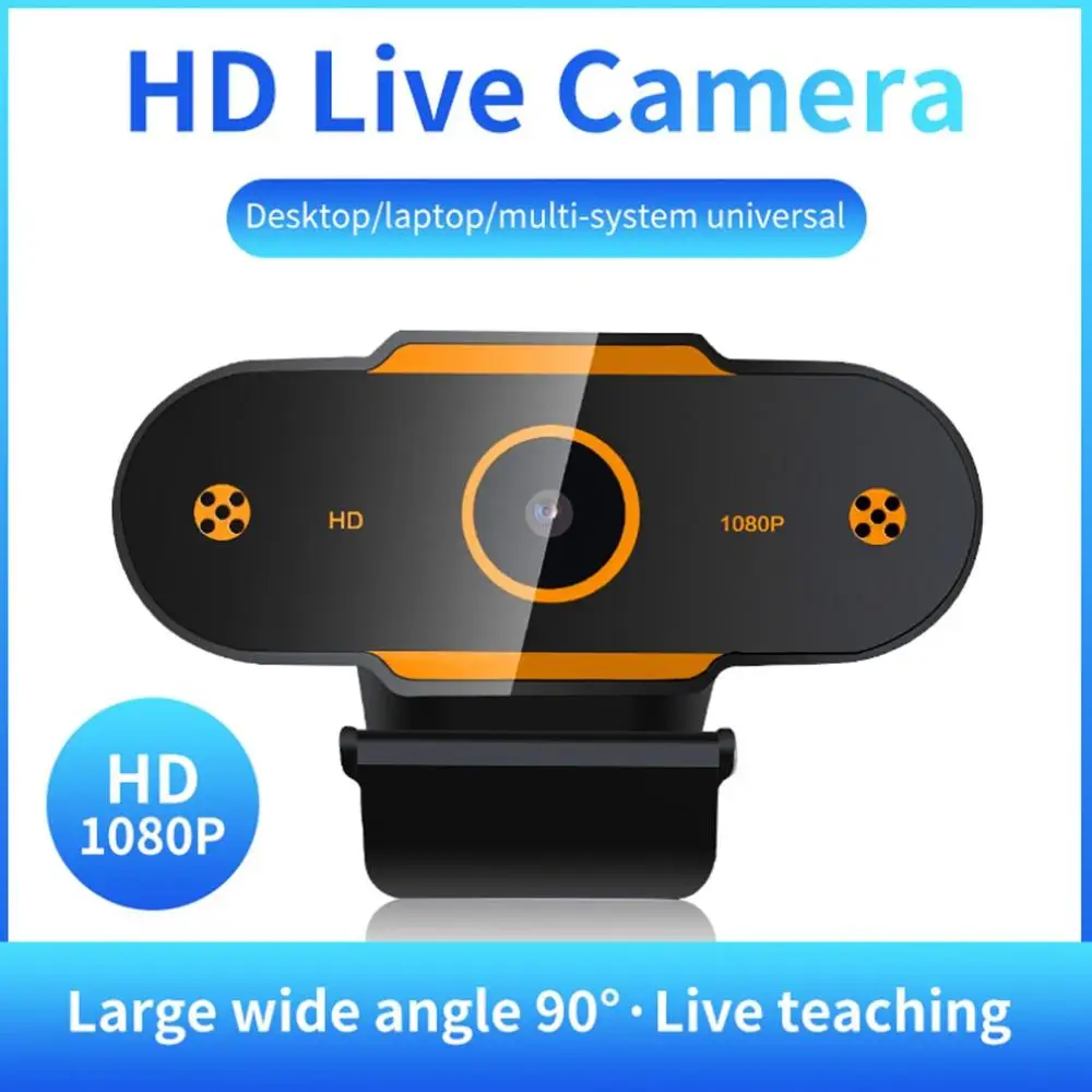

1080P HD Webcam With Microphone USBÂ PC Computer Desktop Web Camera For Live Broadcast Video Recording Calling Conference Work