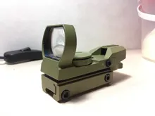 Mira telescópica de 20mm para rifle, óptica de caza, reflejo holográfico de punto rojo, mira Táctica de 4 retículas, mira de colimador