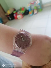 Reloj de moda para niños, cronógrafo con correa de plástico transparente con brillo, gran oferta