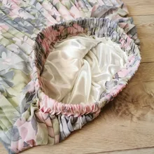 REALEFT-faldas largas plisadas con estampado Floral para mujer, faldas largas de tul, de cintura alta, sueltas, para primavera y verano, 2021