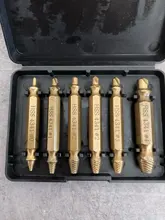 Juego de Brocas HSS, herramientas de extracción de tornillo de cabeza rota, juego de 6 piezas