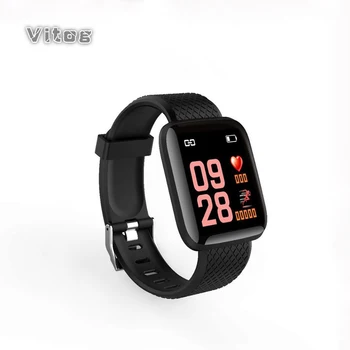 

116 Plus Smart Watch Wristband Sports Fitness Blood Pressure Heart Rate Call Message Reminder Android Pedometer Smart Watch Men