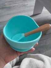 Juego de vajilla de silicona para alimentación de bebé, cuencos impermeables, vajilla antideslizante, sin BPA, plato para bebé, 1 Juego