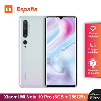 

Xiaomi Mi Note 10 Pro (256GB ROM, 8GB RAM, Cámara 108 MP, Android, Nuevo, Libre) [Teléfono Movil Versión Global para España]