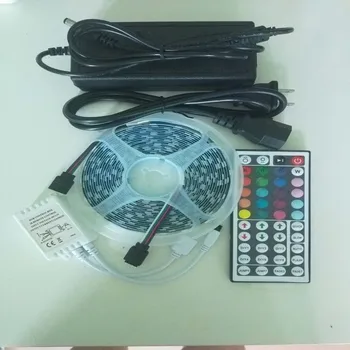 

LED Strip Light Non-waterproof 300LED 16.4ft RGB SMD 5050 LED Rope Lighting Color Changing Full Kit with 44 Key IR Remote Contro
