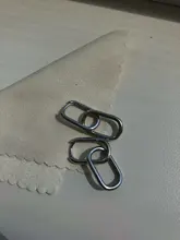 ANENJERY de Plata de Ley 925 Plata geométrica Oval aro pendientes para las mujeres Simple de Metal de estilo desmontable pendientes para las mujeres S-E1412