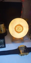 Lámpara de luna con Altavoz Bluetooth Quran, soporte para estante, aplicación de luz nocturna de Control con traducción del Corán