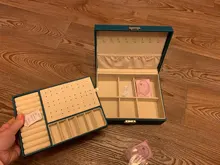 Joyero de cuero de alta capacidad para mujer, organizador de joyas de viaje, multifunción, collar, pendientes, caja de almacenamiento de anillo, regalos para mujer