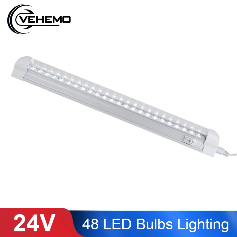 

Vehemo 24V 5.04W Trucks Vehicle 18 LED Modified Cab Work Working White Lighting Lights Lamp Bulb Car Interior Light Bar 6000K