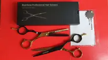 Hairdressing-Barber Scissors Cutting-Shears Hair-Style Thinning Professional Brainbow