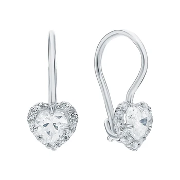 

Silver earrings with cubic zirconia sunlight