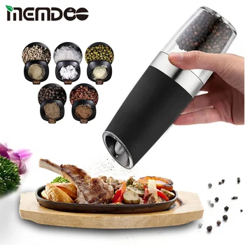 

Electric Automatic Mill Pepper and Salt Grinder LED Light Peper Spice Grain Mills Porcelain Grinding Core Mill Kitchen Tools