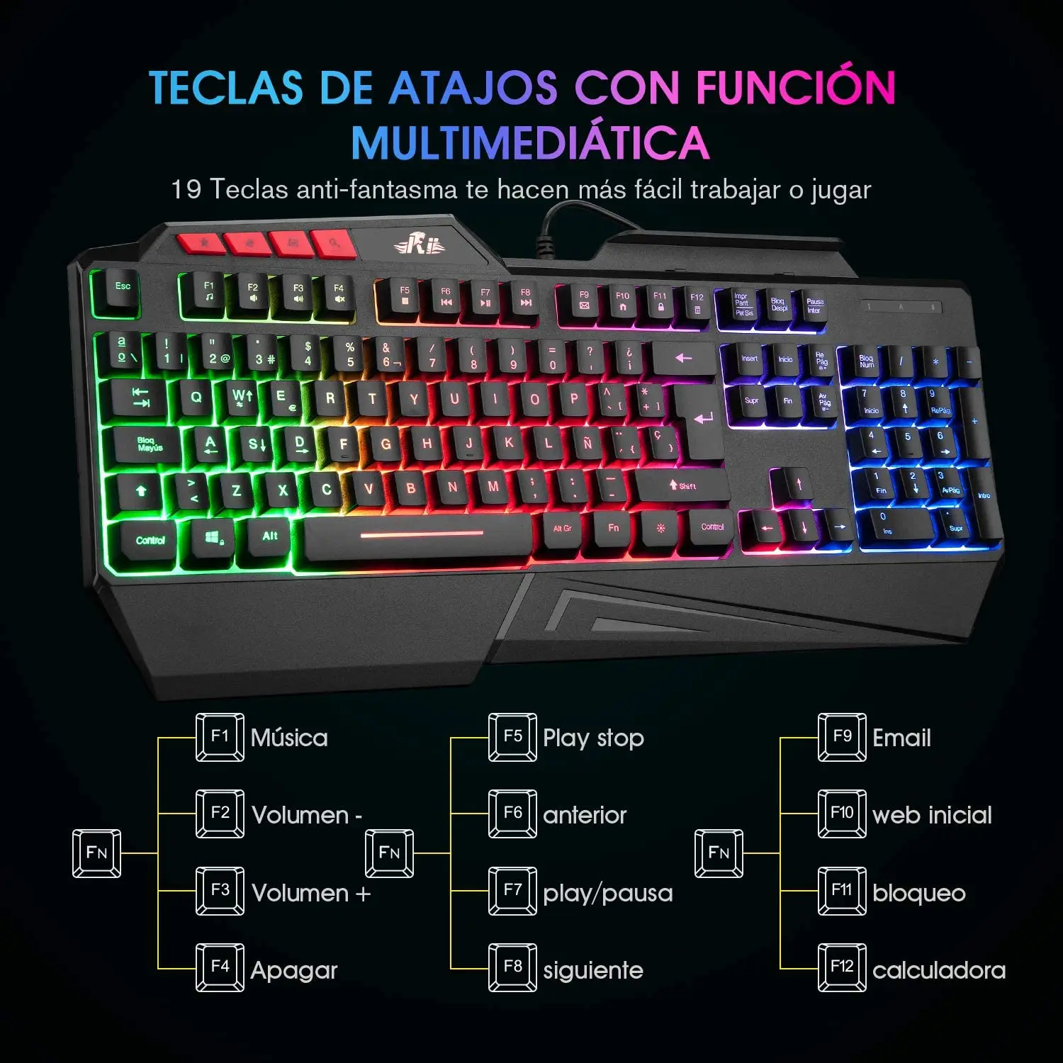 Teclado gaming rii clearance