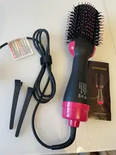 Secador de pelo 2 en 1 de un paso, cepillo de aire caliente, rizador, secador eléctrico, herramientas de estilismo para el cabello