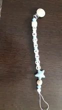 NEW DIY Silicone Baby Pacifier Clip Personalised Name Colorful Pacifier Chain for Baby