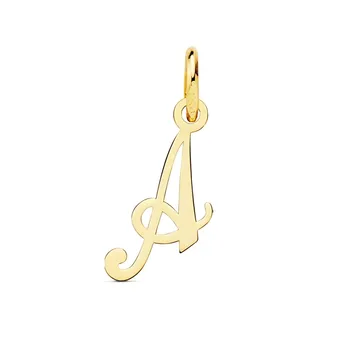 

18k gold pendant English letter TO uppercase 14mm. Smooth openwork