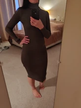 Sweater Dresses Turtleneck Bottoming Long-Sleeve Slim Bodycon Autumn Winter Women Lady